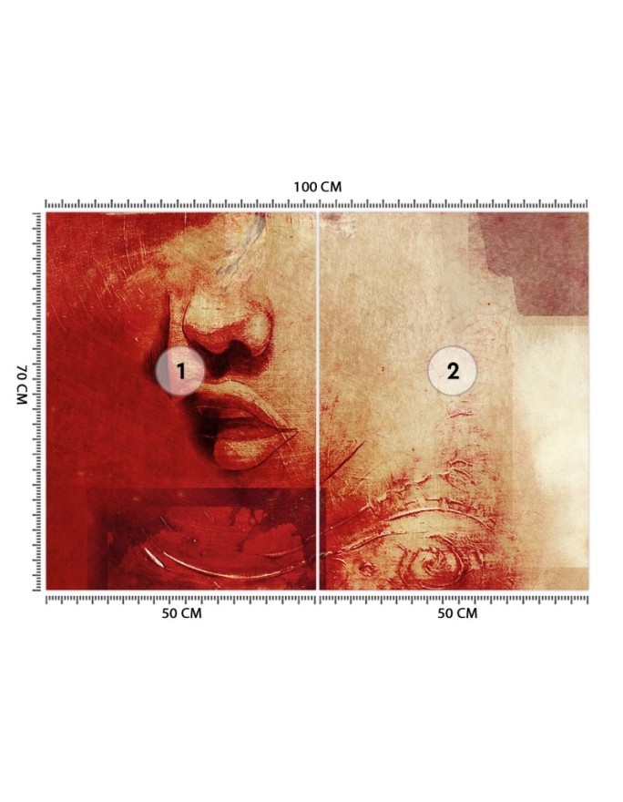 Modern wall mural - Delicate female lips abstract | FEEBY