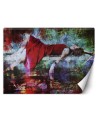 Inspirational wall mural - Woman in red dress abstract | FEEBY