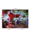 Inspirational wall mural - Woman in red dress abstract | FEEBY