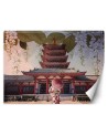 Inspirational wall mural - Geisha and Senso Ji temple in Tokyo | FEEBY