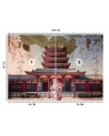 Inspirational wall mural - Geisha and Senso Ji temple in Tokyo | FEEBY
