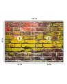 Texture wall murals - Old coloured brick wall | FEEBY