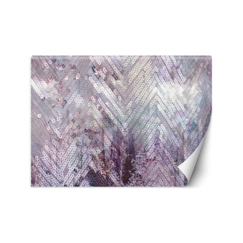 Inspirational wall murals - Sequins Pink Silver | FEEBY