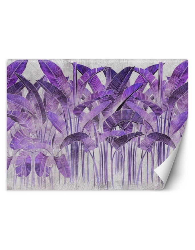 Original wall murals - Purple banana leaves | FEEBY