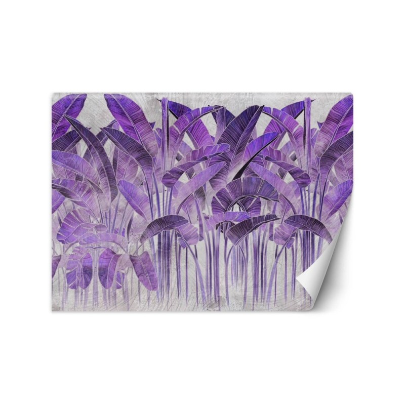 Original wall murals - Purple banana leaves | FEEBY