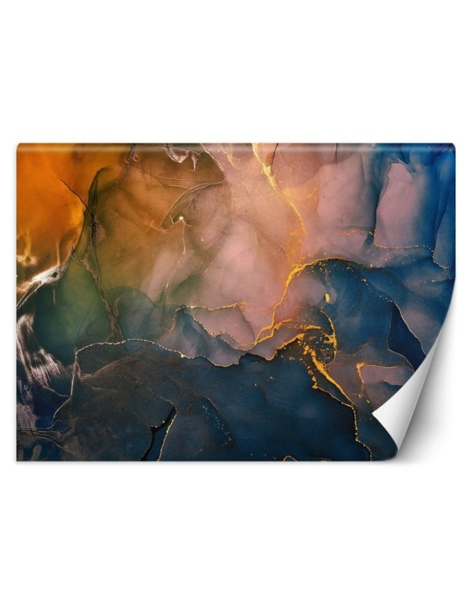 Living room Wallpaper - Colourful abstract | FEEBY