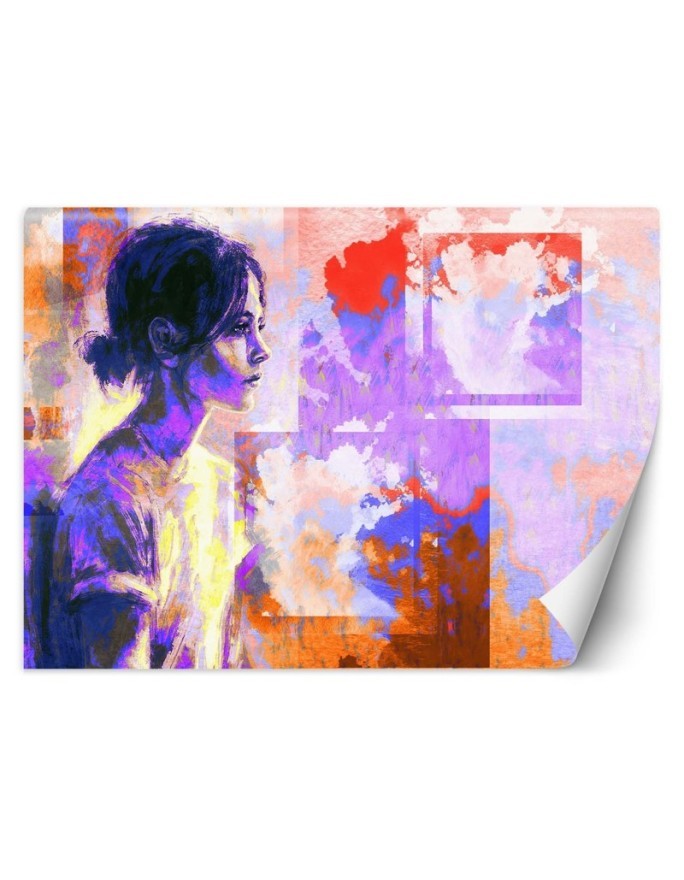 Inspirational Wallpapers - Abstract portrait of a woman in purple | FEEBY