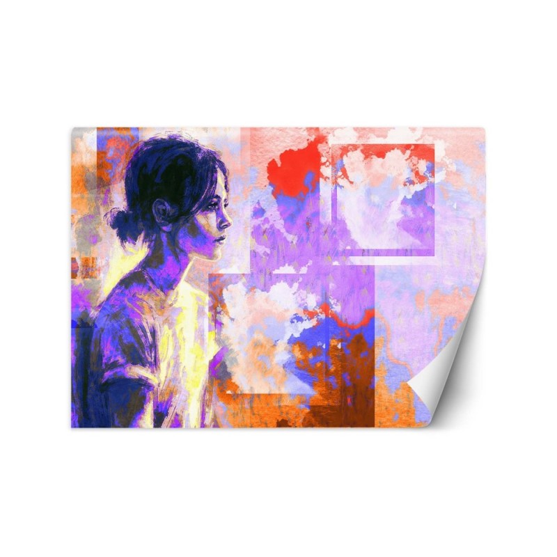Inspirational Wallpapers - Abstract portrait of a woman in purple | FEEBY