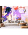 Inspirational Wallpapers - Abstract portrait of a woman in purple | FEEBY