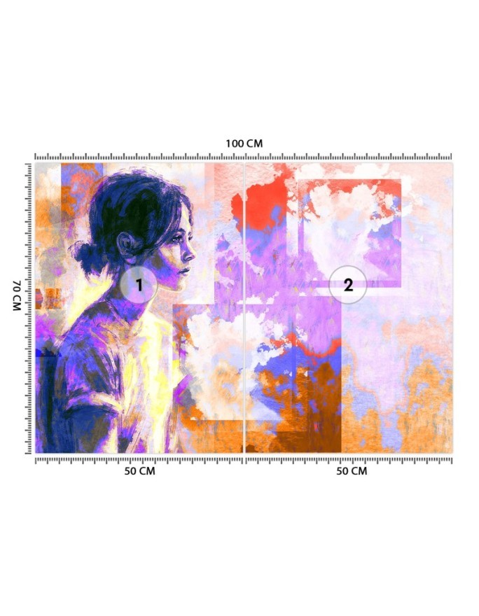 Inspirational Wallpapers - Abstract portrait of a woman in purple | FEEBY