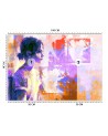 Inspirational Wallpapers - Abstract portrait of a woman in purple | FEEBY