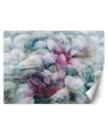 Wallpaper - Pastel leaves abstract watercolour concrete | FEEBY