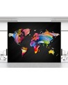 Wallpaper - World map in pastel colours | FEEBY
