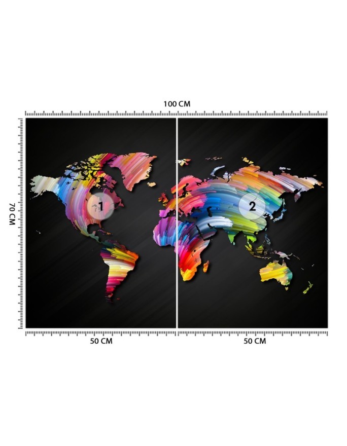 Wallpaper - World map in pastel colours | FEEBY
