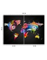 Wallpaper - World map in pastel colours | FEEBY
