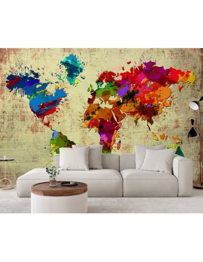 Wallpaper - Watercolour world map | FEEBY