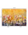 Living room Wallpaper - Meadow flowers colourful abstract | FEEBY