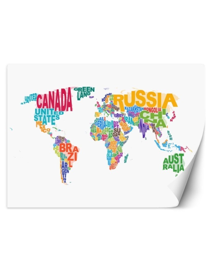 Inspirational Wallpaper - World map colourful lettering | FEEBY