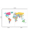Inspirational Wallpaper - World map colourful lettering | FEEBY