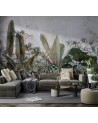 Exotic Wallpapers - Monstera leaves concrete wall | FEEBY