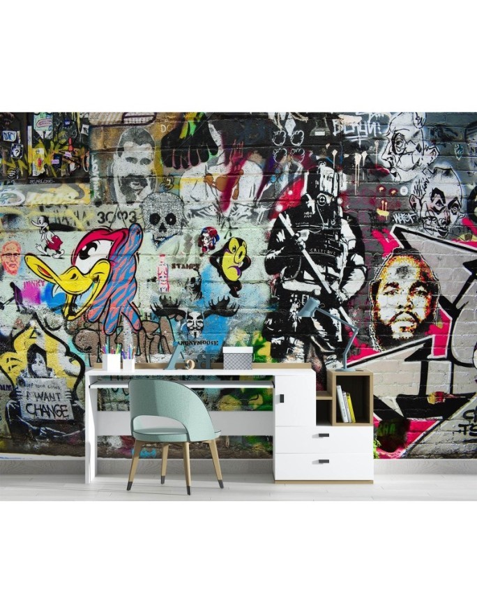 Modern Wallpapers - Graffiti coloured street art | FEEBY