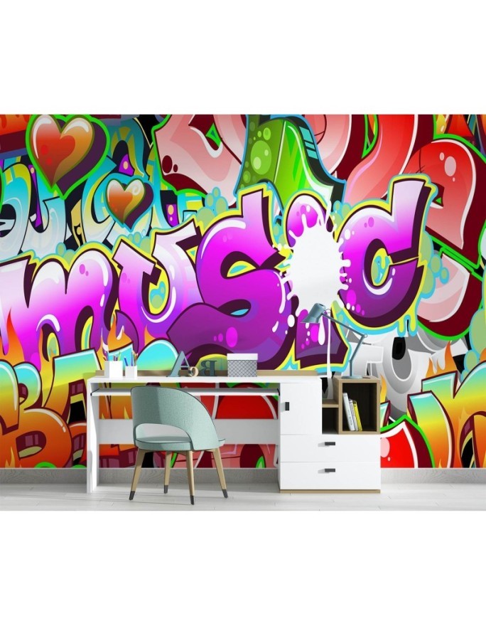 Modern Wallpapers - Coloured graffiti lettering | FEEBY