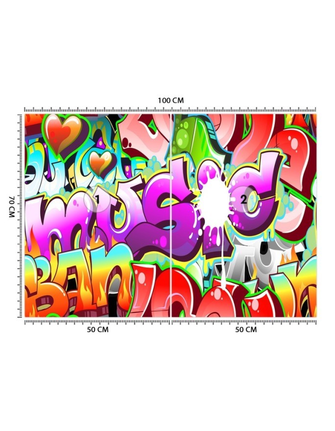 Modern Wallpapers - Coloured graffiti lettering | FEEBY