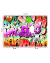 Modern Wallpapers - Coloured graffiti lettering | FEEBY