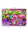 Wall mural - Graffiti art in neon colours street art | FEEBY