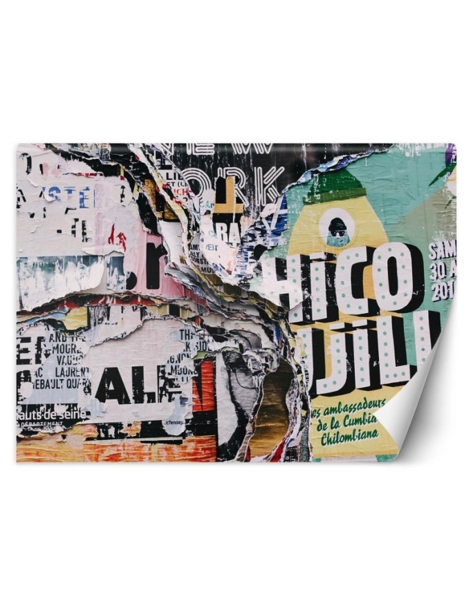 Modern wall murals - Wall grunge old torn posters | FEEBY