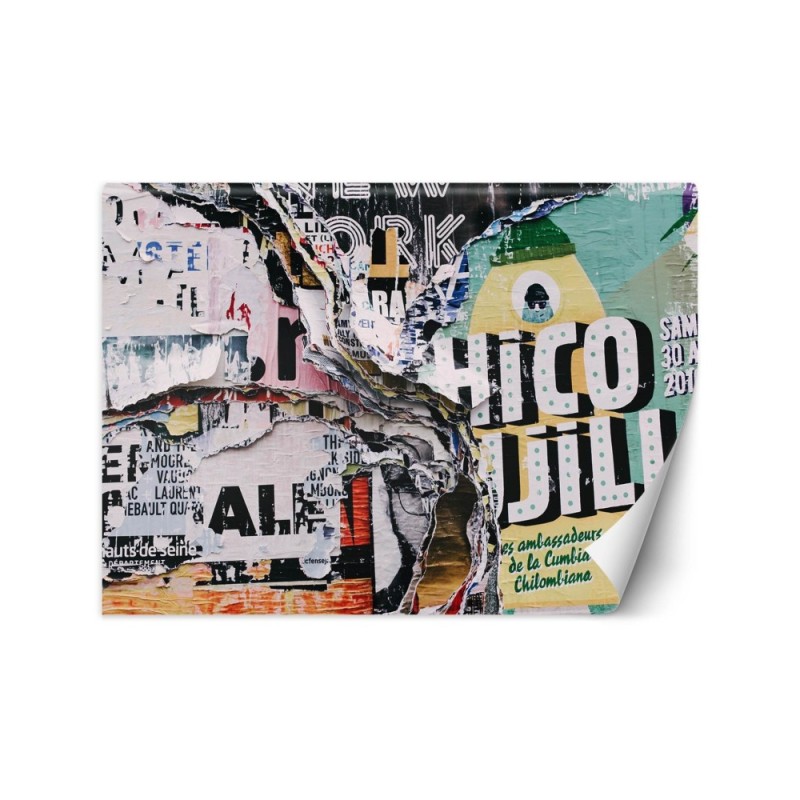 Modern wall murals - Wall grunge old torn posters | FEEBY