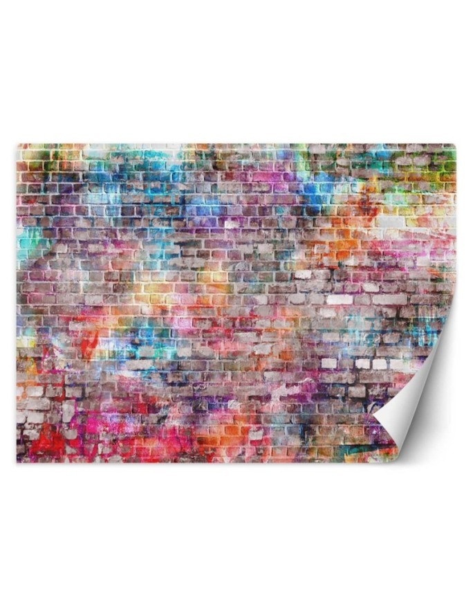 Texture wall murals - Coloured bricks | FEEBY
