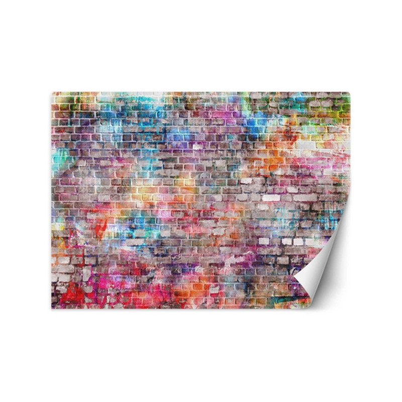 Texture wall murals - Coloured bricks | FEEBY