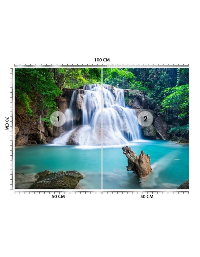Beautiful wall murals - Waterfall in the tropics | FEEBY