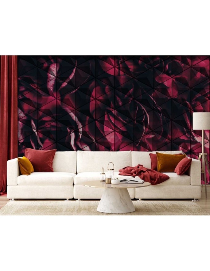 Unique wall murals - Red flower petals | FEEBY