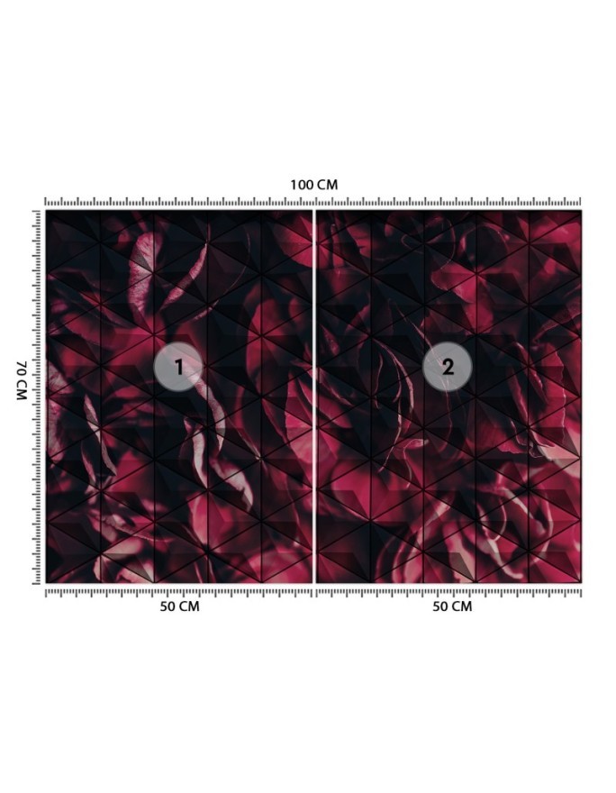 Unique wall murals - Red flower petals | FEEBY
