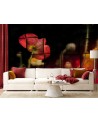 Original wall murals - Red flower poppies | FEEBY