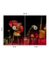 Original wall murals - Red flower poppies | FEEBY