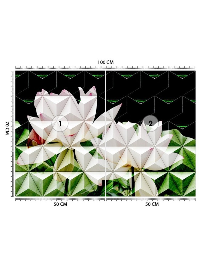 Modern wall murals - Geometric lotus flower | FEEBY