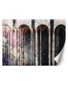 Living room wall mural - Columns of colourful flowers | FEEBY