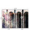 Living room wall mural - Columns of colourful flowers | FEEBY