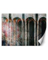 Exclusive wall mural - Columns Coloured Flowers | FEEBY