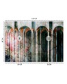 Exclusive wall mural - Columns Coloured Flowers | FEEBY