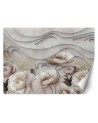 Depth effect wall murals - Flowers concrete abstract 3D | FEEBY