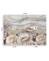 Depth effect wall murals - Flowers concrete abstract 3D | FEEBY