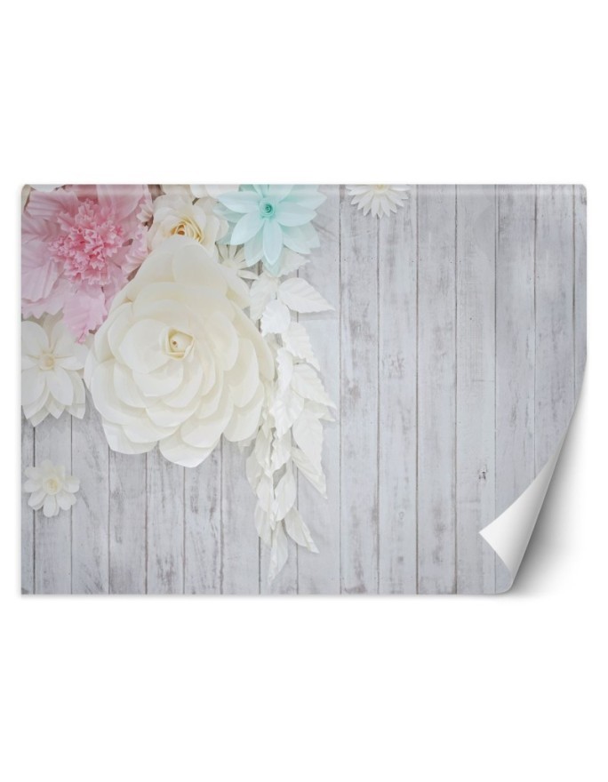 Modern wall murals - Wood and flowers | FEEBY