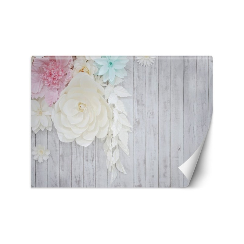 Modern wall murals - Wood and flowers | FEEBY