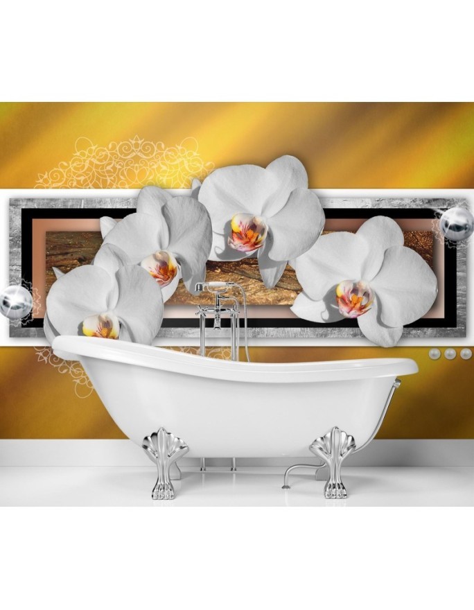 Modern wall murals - Geometry and orchids | FEEBY