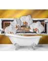 Modern wall murals - Geometry and orchids | FEEBY