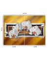 Modern wall murals - Geometry and orchids | FEEBY